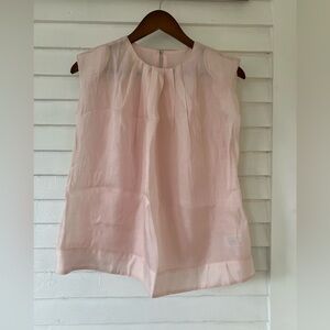 NWOT Sleeveless Shoulder Pad Blouse